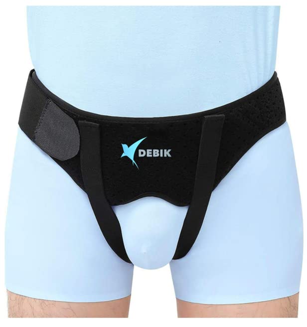 DEBIK Silicone, | Hernia Support Belt For Men Inguinal - Groin Hernia Treatment And Pain Relief - Double Sided Recovery Strap With 2 Removable Pads - Right, Left Or Both Sides (Xl) - Image 2