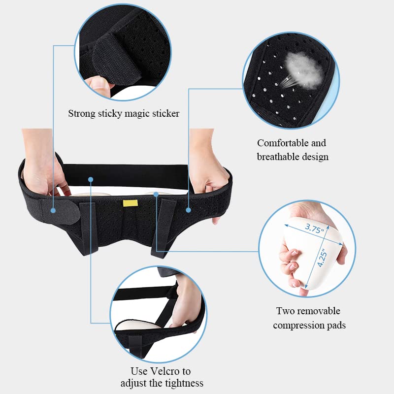 DEBIK Silicone, | Hernia Support Belt For Men Inguinal - Groin Hernia Treatment And Pain Relief - Double Sided Recovery Strap With 2 Removable Pads - Right, Left Or Both Sides (Xl) - Image 4