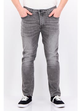CROSSHATCH Men Slim Fit Washed Stretchable Jeans, Grey  - Image 1