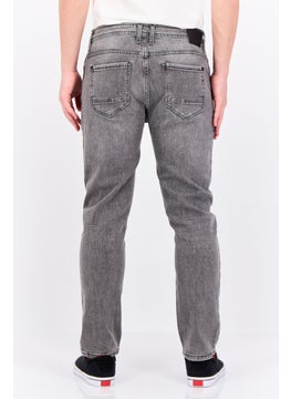 CROSSHATCH Men Slim Fit Washed Stretchable Jeans, Grey  - Image 3