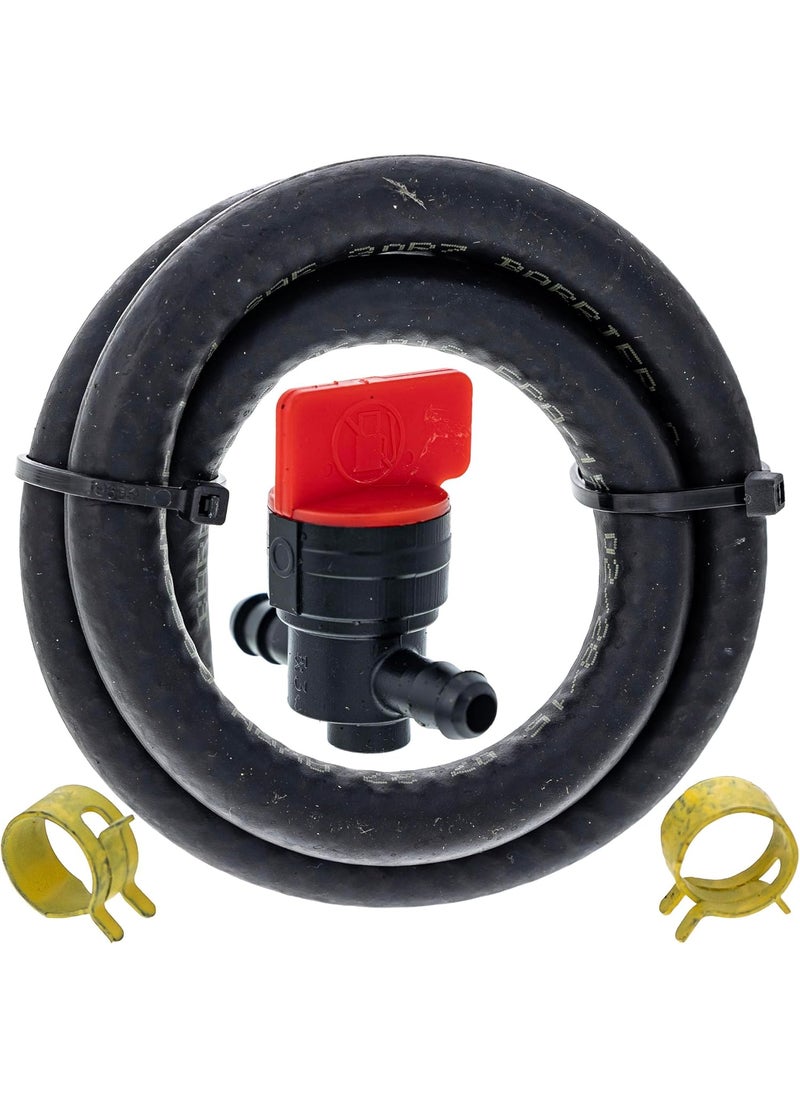 Surefit SureFit Engine Gas Shut Off Valve Kit with 14 Fuel Line  Clamps Universal Fit Lawn Mowers Tractors 50400628  - Image 1