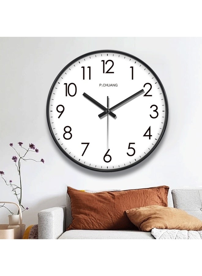 Peng Chuang Pengchuang Swiss Movement Calendar Clock Stone Quartz Clock Household Living Room Modern Light Luxury Clock Wall Clock Bedroom Wall Clock - Image 4