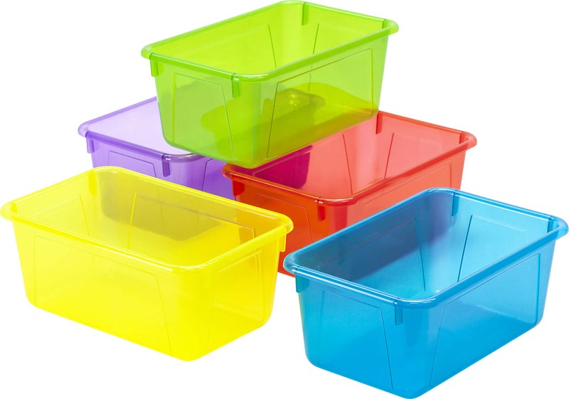 Storex Small Cubby Bin 122 x 78 x 51 Inches Assorted Candy 5Pack 62490U05C