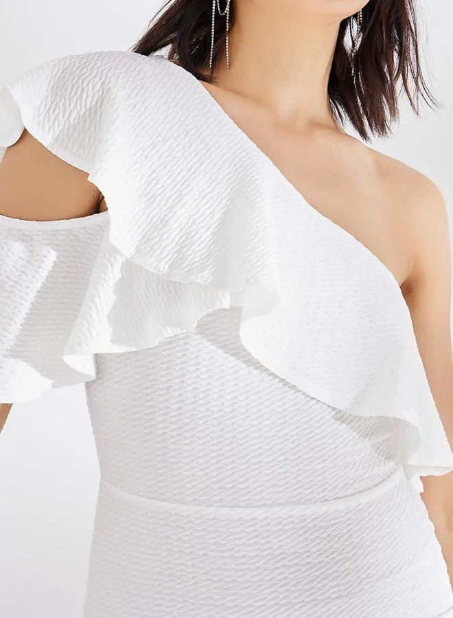 ستايلي Ruffled One-Shoulder Dress