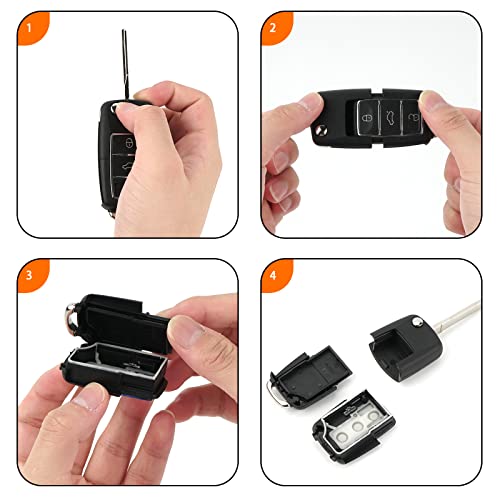 LUEXBOX 2 Pack Remote Fake Car Key Secret Safe, Portable Secret Hidden Pill Container, Diversion Safe Compartment Container to Hide Pills Jewelry or Valuables - Image 3