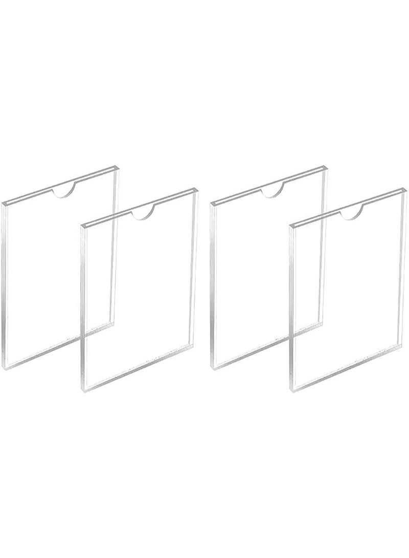 ARS Acrylic Checklist Holder, Acrylic Wall Sign Holder Sign Holder 8.3x11.7 A4 Size Clear Vertical Wall Mount Frame Holder for Home, Office, Store, Restaurant, Pack of 6 - Image 2