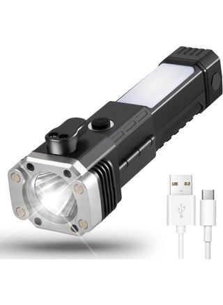 LED Rechargeable Flashlight – High Lumens Waterproof Torch with Broken Window Hammer, 3 Lighting Modes & Magnetic Base for Outdoor, Car Use - pzsku/ZD973DC84603852E97432Z/45/1749878093/374249a7-a355-4f92-b10f-014f789627a5