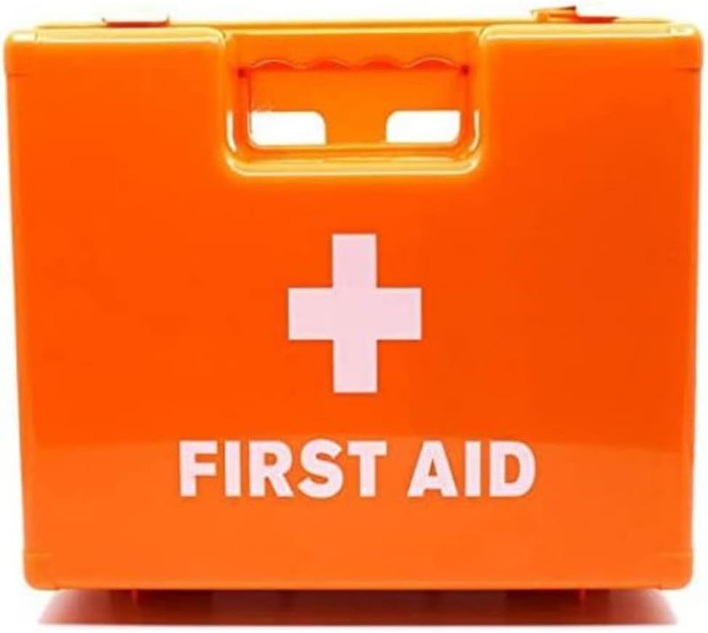 MedOne Plus First Aid Emergency Kit Case Medical Orange Box Portable Outdoor Travel Sports Medicine Treatment Hard Cover in a box can used for 50 persons - Image 1