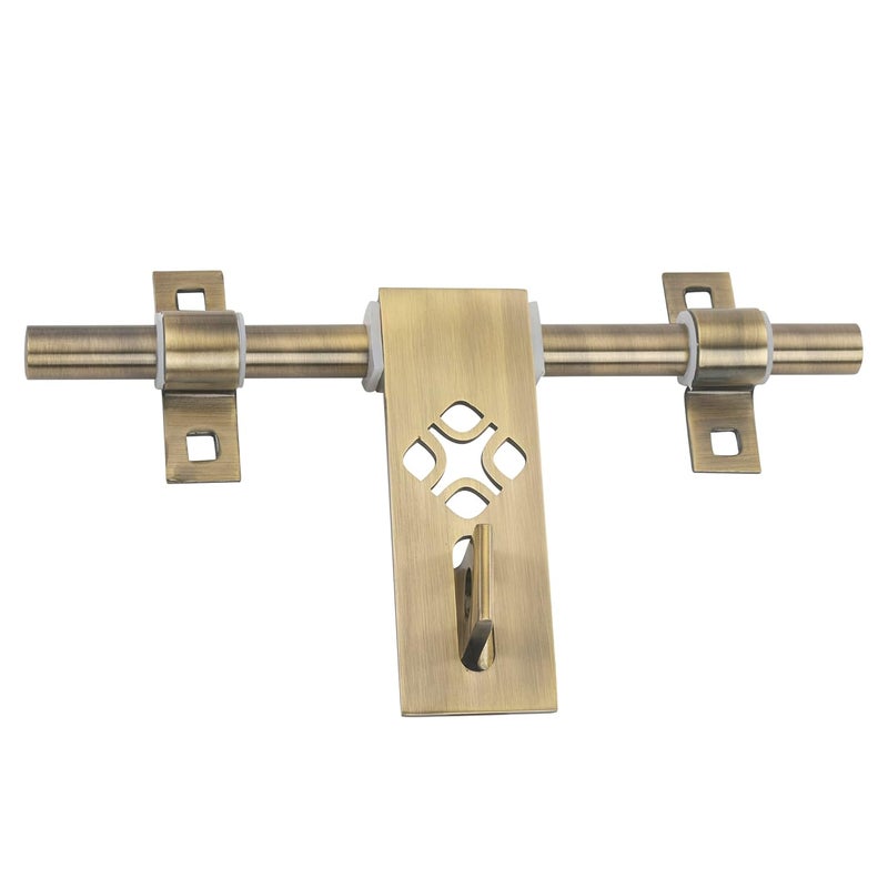 Atom 96 Inch Steel Aldrop Fancy Aldrop for Door Fittings Kit Door Accessories Brass Antique Finish Pack of 1 ElopsBA - Image 1