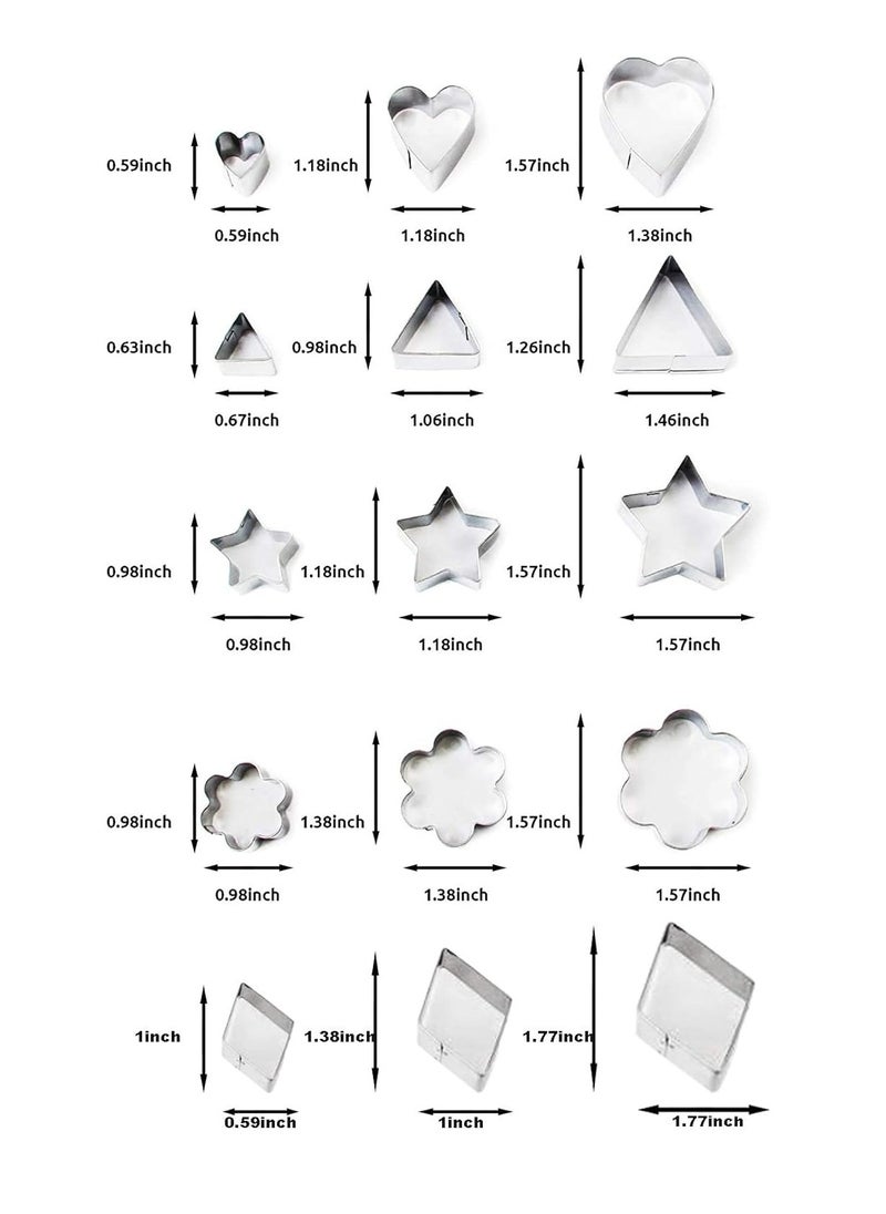 Oasisgalore Mini Cookie Cutter Shapes Set - 30 Small Molds to Cut Out Pastry Dough, Pie Crust & Fruit  - Image 2