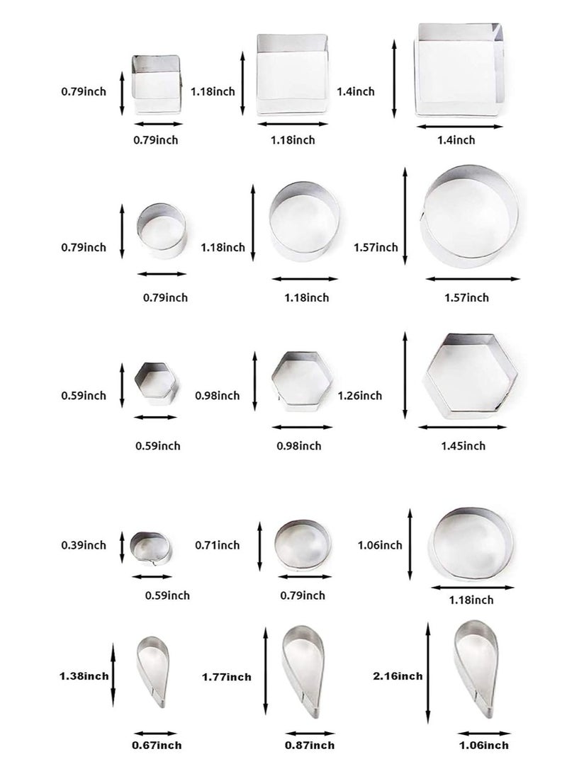 Oasisgalore Mini Cookie Cutter Shapes Set - 30 Small Molds to Cut Out Pastry Dough, Pie Crust & Fruit  - Image 3
