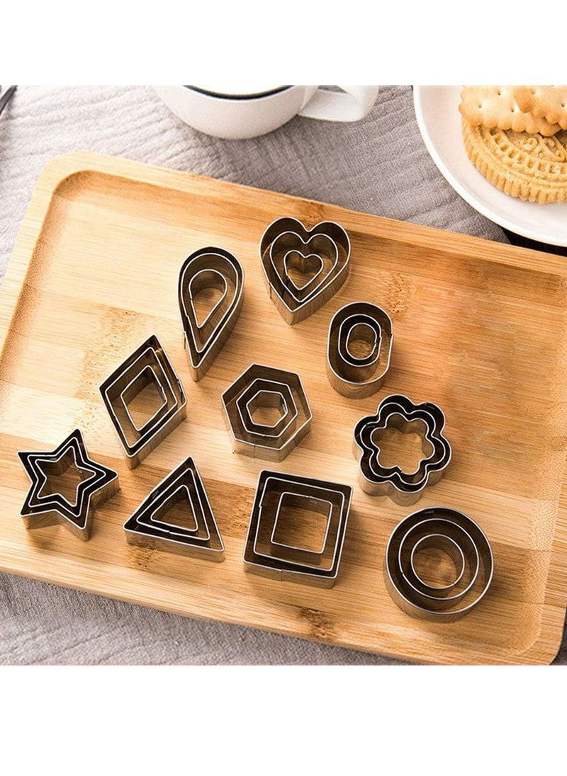 Oasisgalore Mini Cookie Cutter Shapes Set - 30 Small Molds to Cut Out Pastry Dough, Pie Crust & Fruit  - Image 5