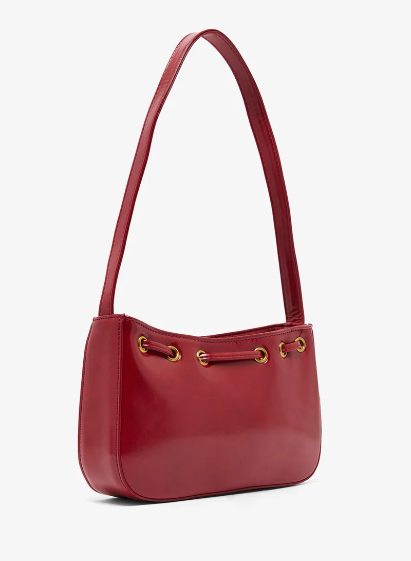 ELLA Silver Metallic Shoulder Bag