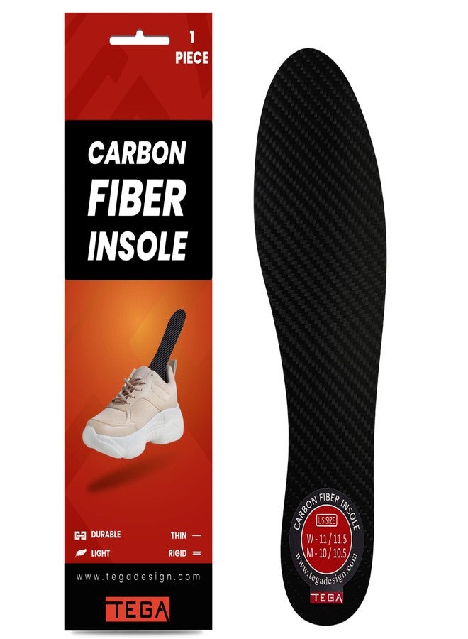 TEGA Carbon Fiber Insole (1 PC) - for Turf Toe, Foot Fractures, Hallux Rigidus and Limitus - Rigid Shoe Insert - Alternative to Post-Op Shoe (Women's Size 11, Men's 10) - Image 1