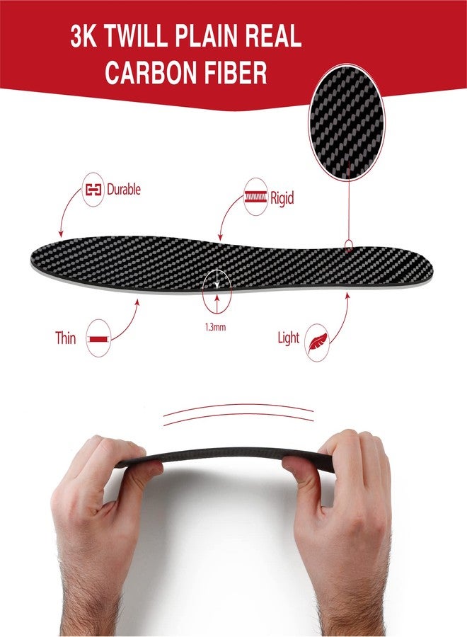 TEGA Carbon Fiber Insole (1 PC) - for Turf Toe, Foot Fractures, Hallux Rigidus and Limitus - Rigid Shoe Insert - Alternative to Post-Op Shoe (Women's Size 11, Men's 10) - Image 4