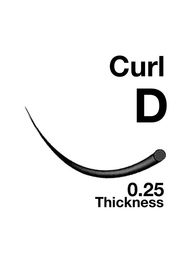 Eyelash Extensions 0.25Mm Thickness D Curl Length 9Mm Natural-Looking Individual Volume Eyelashes For Lash Extensions(0.25,D,9Mm)