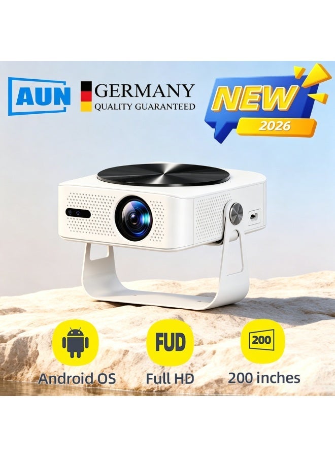 4K Projector with Wifi Bluetooth 5.0 Home Movie Projector with NETFLIX Prime Video YouTube Built-in 600 ANSI Android 11.0 Auto Keystone