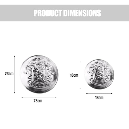 RUIFUU 14Pcs Metal Blazer Button Set, Suit Buttons for Men Women, Vintage Silver Buttons for, Blazer, Suits, Sport Coat, Uniform, Jacket (18mm 23mm,Silver) - Image 2