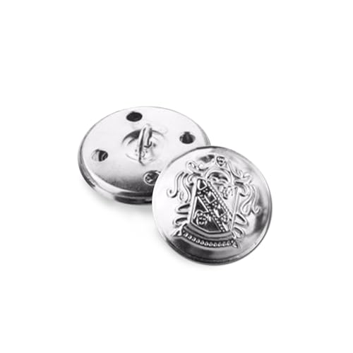 RUIFUU 14Pcs Metal Blazer Button Set, Suit Buttons for Men Women, Vintage Silver Buttons for, Blazer, Suits, Sport Coat, Uniform, Jacket (18mm 23mm,Silver) - Image 3