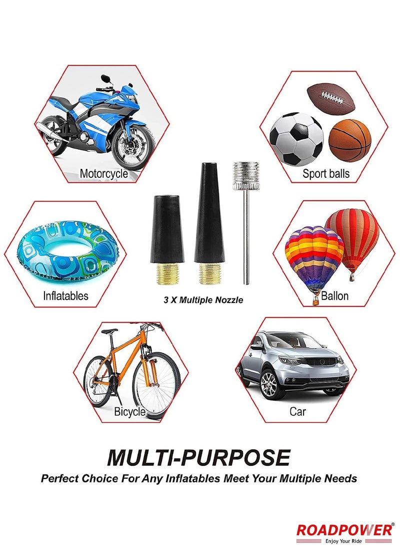 RoadPower - Portable Double Cylinder Air Compressor Tire Inflator 12V Compact Air Pump For Car Tires 150 PSI Heavy Duty Metal Tire Pump For SUV Off Road Trailer Truck Bike - Image 1