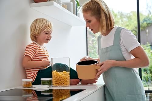 Mepal حاوية تخزين الطعام الشفافة من ميبال مودولا | 15 أونصة/450 مل | مثالية للمواد الجافة | آمنة للغسل في غسالة الصحون | غطاء بإطار أبيض | خالية من BPA | مصنوعة في هولندا - Image 4