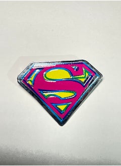 Distinctive and stylish unisex metal pin brooch with Superman badge design