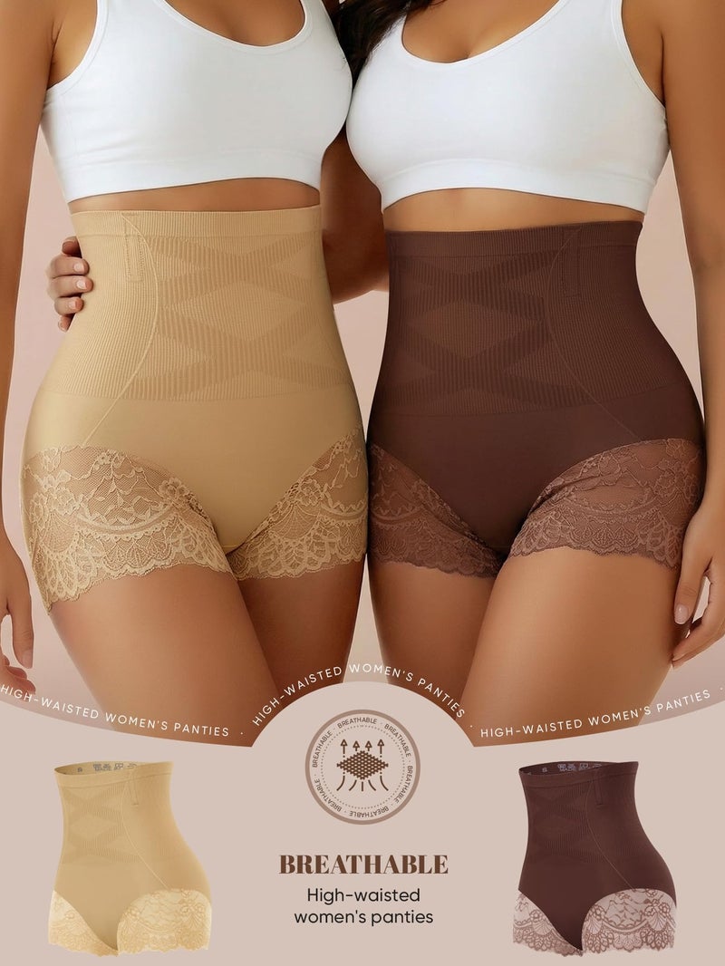 MIOTAN Women's Underwear Pack High Waisted Tummy Control Ladies Panties Postpartum Shorts body shaper girdle Compression Post Partum, Mult-XXL Multicolor - Image 2