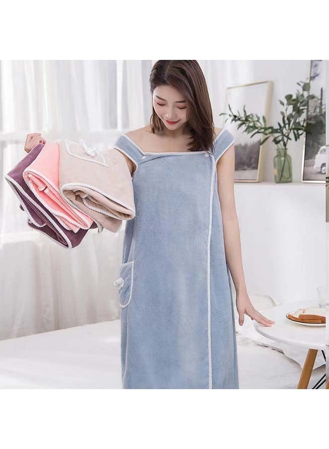 1pc Wearable Bath Towel Bowknot Coral Velvet Bath Skirt For Adults Water Absorption Quick Drying, Bath Towel No Hair Loss Bath Supplies  - Image 1