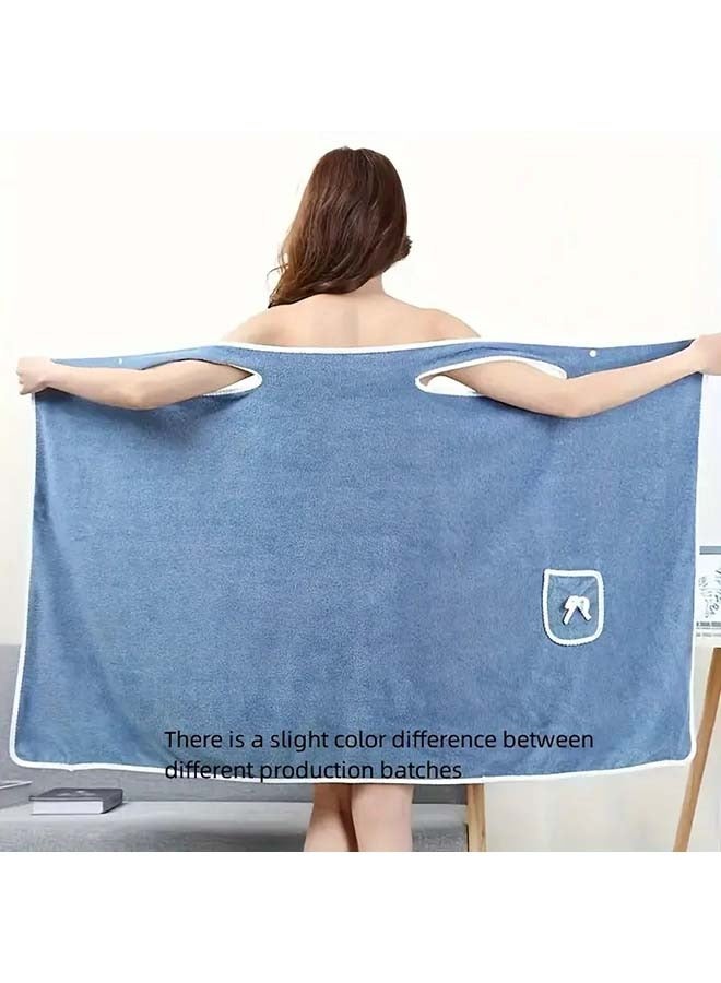 1pc Wearable Bath Towel Bowknot Coral Velvet Bath Skirt For Adults Water Absorption Quick Drying, Bath Towel No Hair Loss Bath Supplies  - Image 4