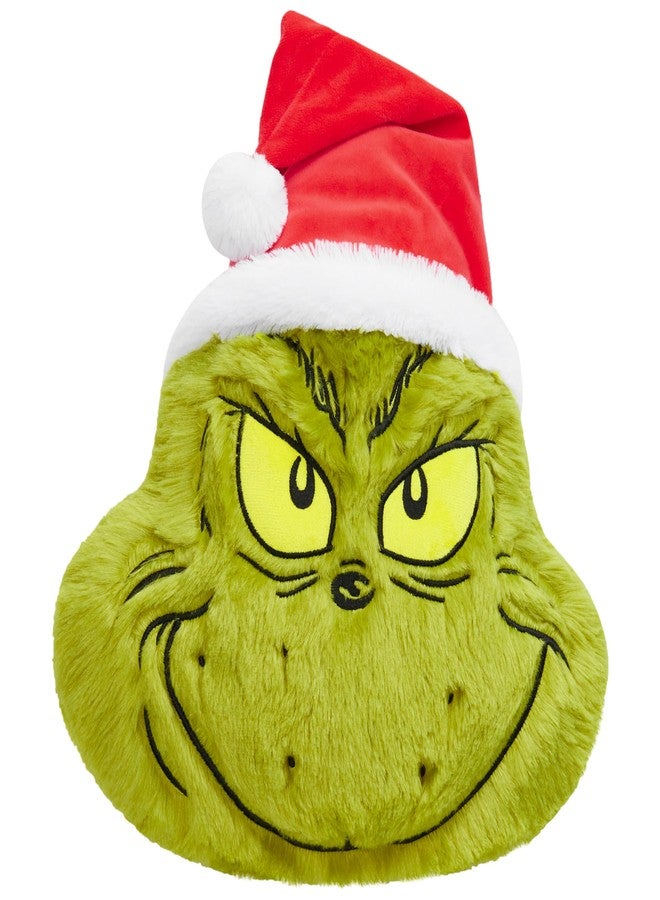 The Grinch 3D Plush Pillow Cushion for Bed, Couch, Throw Pillows Room Decor 21x14 inches, Christmas Home Decor Accessories, Funny Xmas Gifts - Image 1
