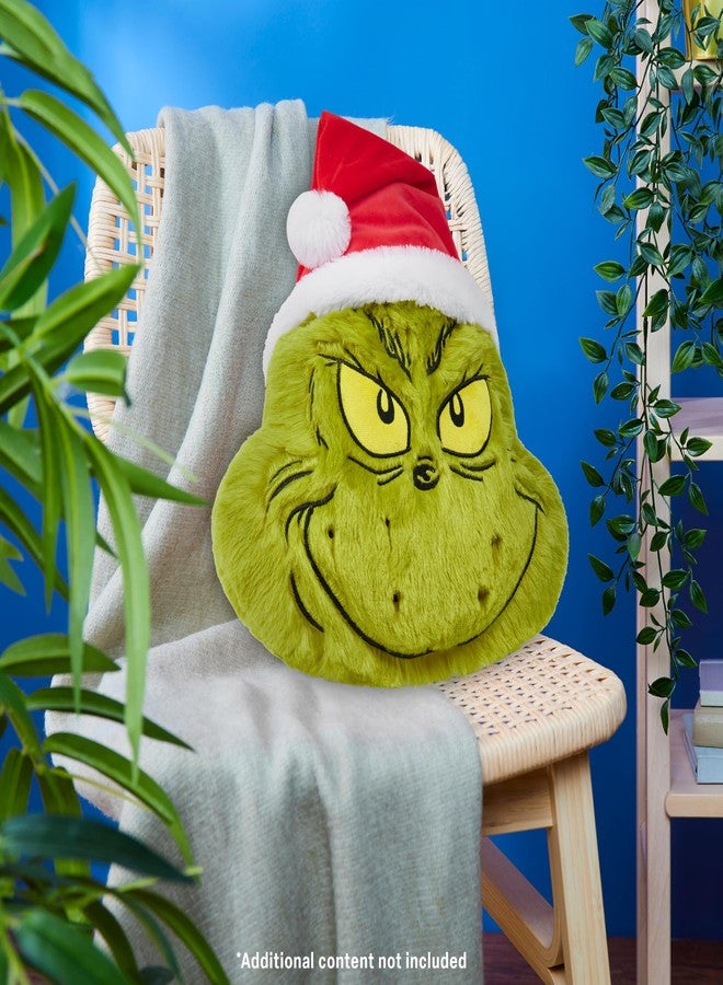The Grinch 3D Plush Pillow Cushion for Bed, Couch, Throw Pillows Room Decor 21x14 inches, Christmas Home Decor Accessories, Funny Xmas Gifts - Image 2