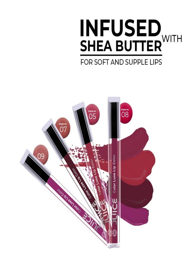 جوس أحمر شفاه جوس مات غني بالريتينول الحيوي، بتقنية ترطيب فائقة، مقاوم للماء ويدوم طويلاً، لون ماجنتا M09، عامل حماية من الشمس SPF 15 - Image 4