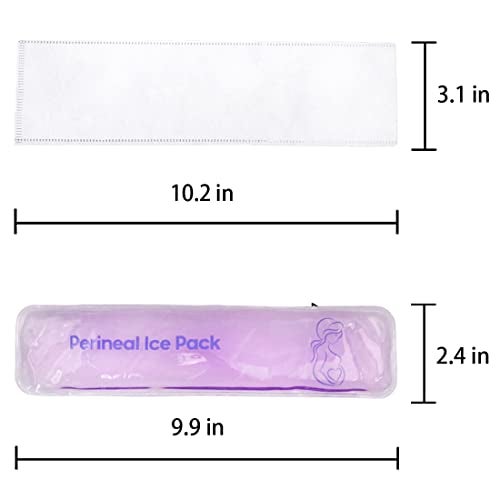 coldchill Reusable Perineal Ice Packs for Postpartum & Hemorrhoid Pain Relief, Hot & Cold Pack for Women After Pregnancy, 2 Ice Pack and 3 Non-Woven Cover. Purple - Image 2