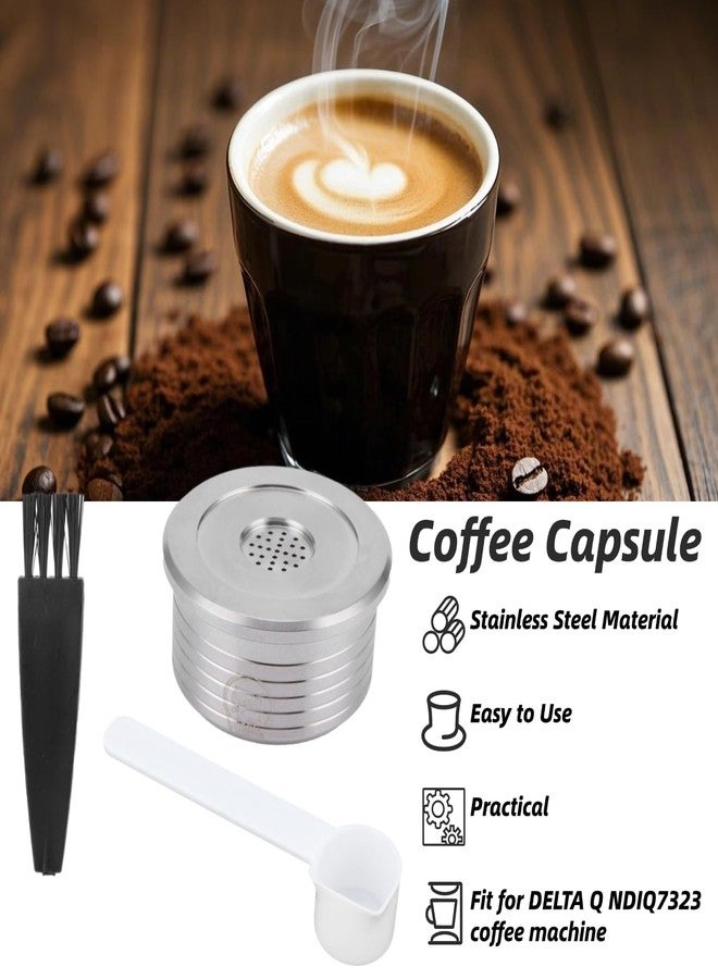 EIMSOAH Reusable Coffee Capsule, Stainless Steel Coffee Pod Refillable Capsules, with Spoon Brush Fit for NDIQ7323 Coffee Maker Machine - Image 3