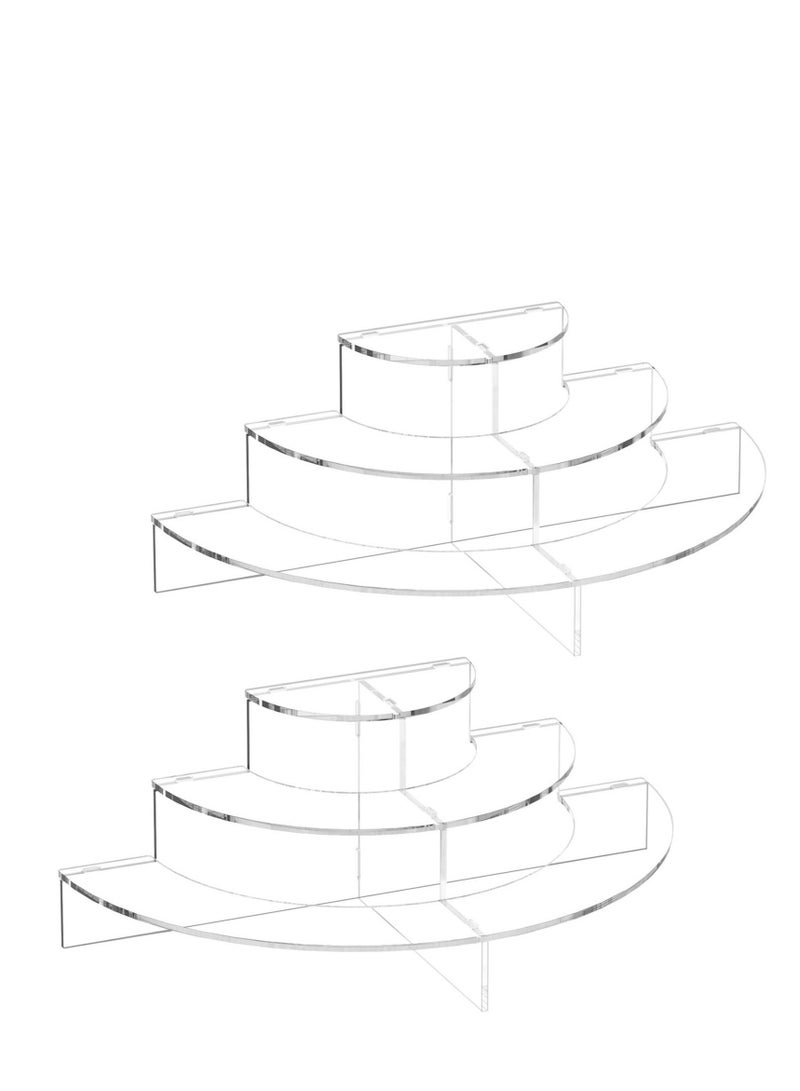 Acrylic Risers Display Stand, Cupcakes Dessert Table Display Stands, Thickened To 5mm Acrylic Food Display Stands, for Collectibles Display, Jewelry, Food, Cupcake, Dessert Risers Shelf - Image 1