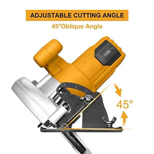 INGCO Circular Saw, 1400W | 4800rpm Electric Saw, Adjustable Cutting Depth/Bevel Cutting Corded Saw with 185mm Blade for Home Decoration or Woodworking - Image 3