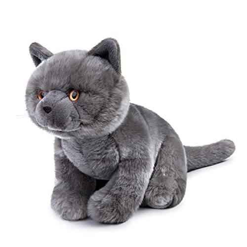 ZHONGXIN MADE British Short Cat Stuffed Animal 11 inch Plush Toy Grey Cat Soft Toy Cat for Kids British Shorthair Cat 2 - Image 1