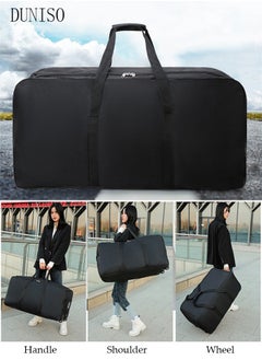 DUNISO Expandable Foldable Rolling Duffle Bag with 2 Wheels,Suitcase Collapsible Rolling Travel Luggage Bag Duffel Bag for Men and Women Lightweight Suitcases without Telescoping Handle  - Image 2