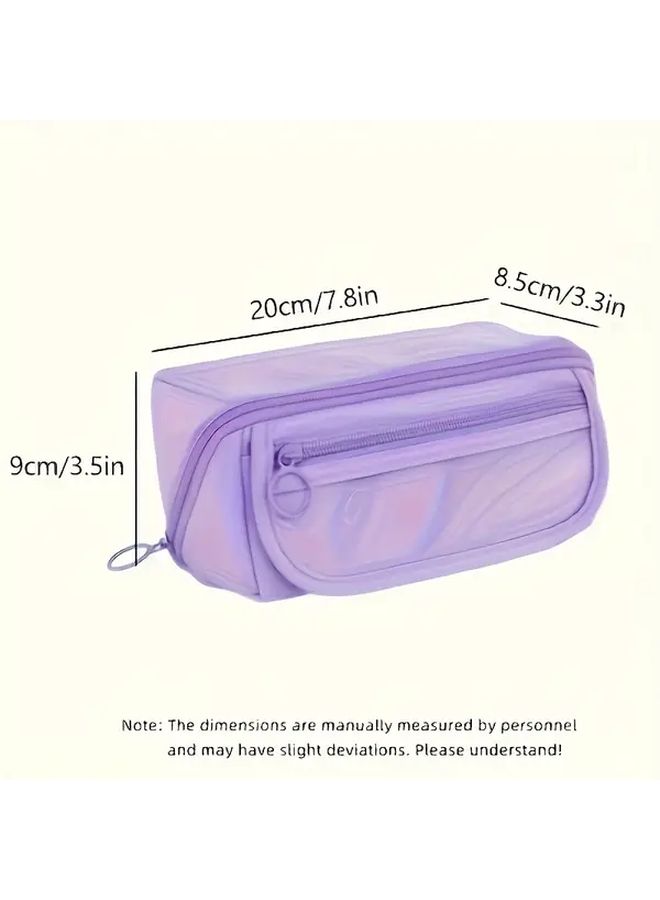 Pink Large Capacity Creative Pencil Case with Multifunctional Desktop Storage Bag - Image 3