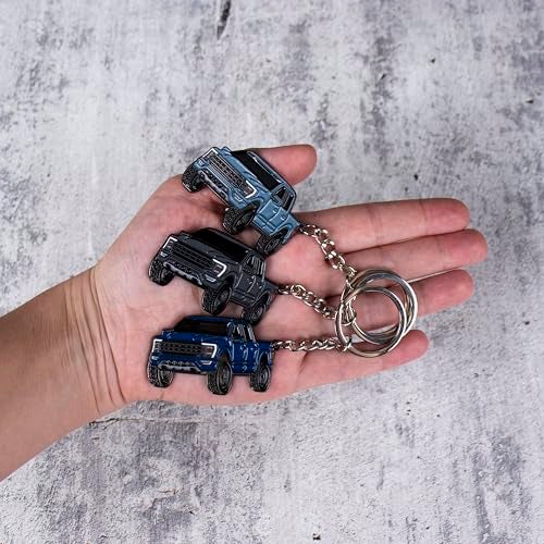 FOUR WHEEL BEAST F150 Keychain compatible with Ford F150 Accessories 2023 F-150 Key Chain Fob 2022 F 150 Toy Truck (Black) - Image 5