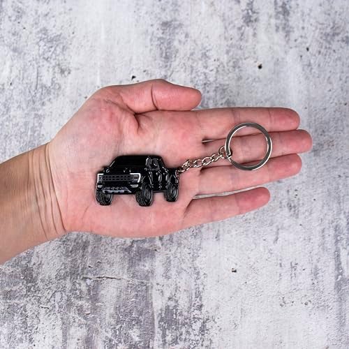 FOUR WHEEL BEAST F150 Keychain compatible with Ford F150 Accessories 2023 F-150 Key Chain Fob 2022 F 150 Toy Truck (Black) - Image 2