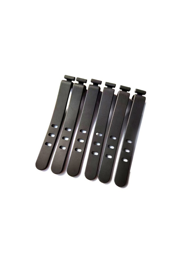 Loquat Silicone Cable Tie With Data Cable Tie Charging Wire Management Artifact Silicone Cable Winder Bundle Storage-Color:Black - Image 2