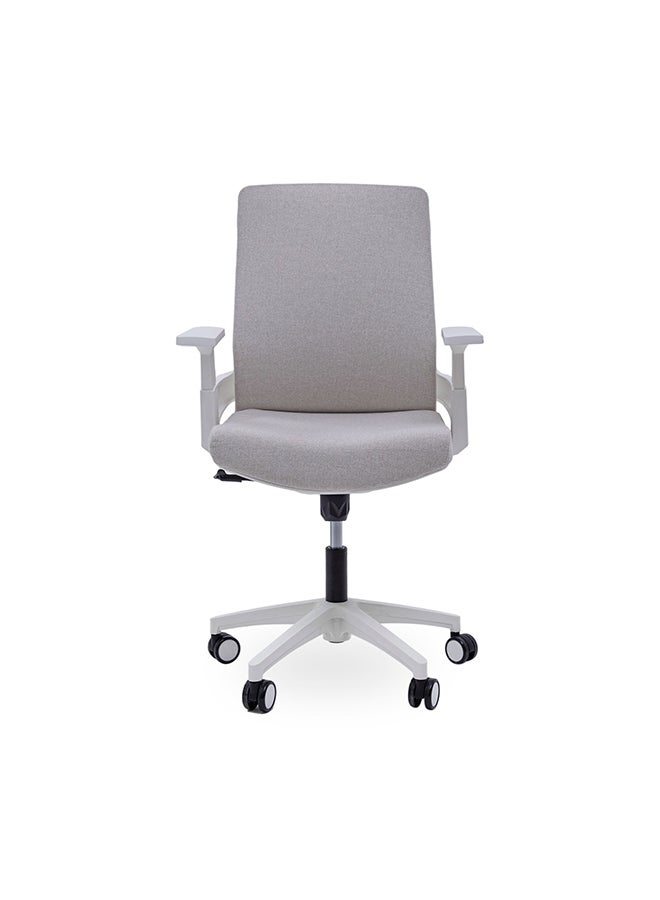 Pan Home VOGUE OFFICE LOW BACK CHAIR FABRIC-LIGHT GREY - Image 1
