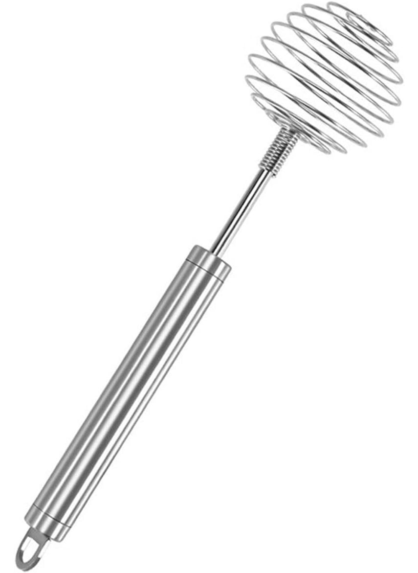 DHYANI DHYANI Spring Egg Beater Handheld Steel Wire Egg Whisk Hand Egg Mixer Eggbeater Whisking Blender Stirring Beater Milk Cream Frother Flour Stirrer for Family Restaurant Kitchen  - Image 1