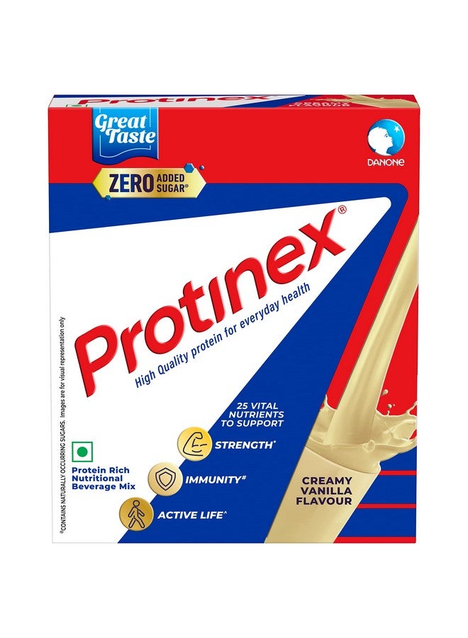 Protinex Health Supplement And Nutritional Protein Mix For Adults - (Creamy Vanilla Flavor, 250 Gms, Bib) With 25 Vital Nutrients To Support Strength, Immunity & Active Life - Image 1