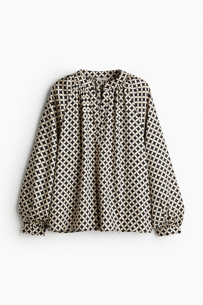H&M Balloon-sleeved blouse