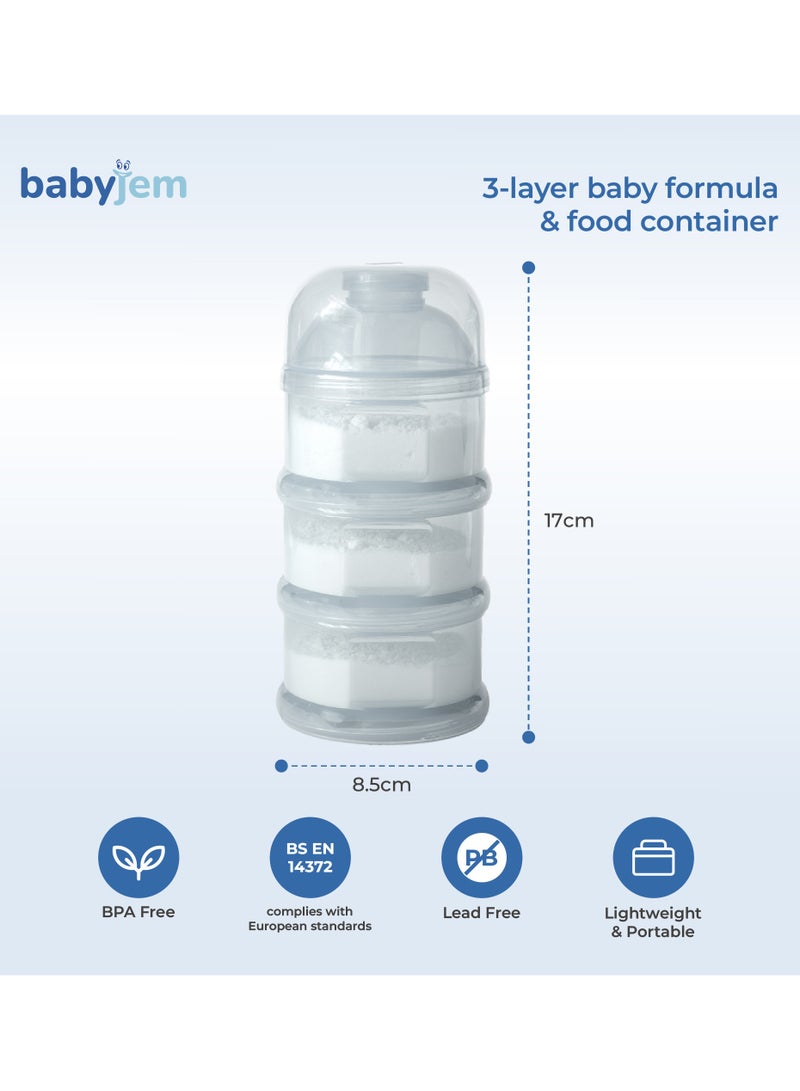 BabyJem حاوية مسحوق حليب الأطفال - شفافة - Image 2