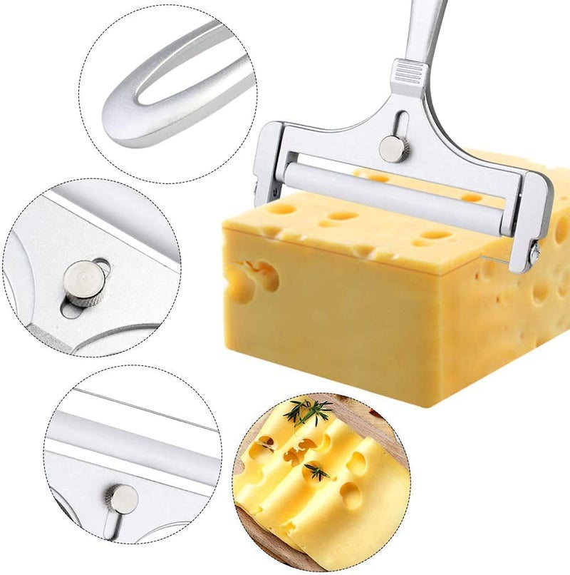 BEING CART BEING CART Stainless Steel Wire Cheese Slicer Adjustable Thickness Cheese Cutter for Soft SemiHard Cheeses Kitchen Cooking Tool  - Image 4