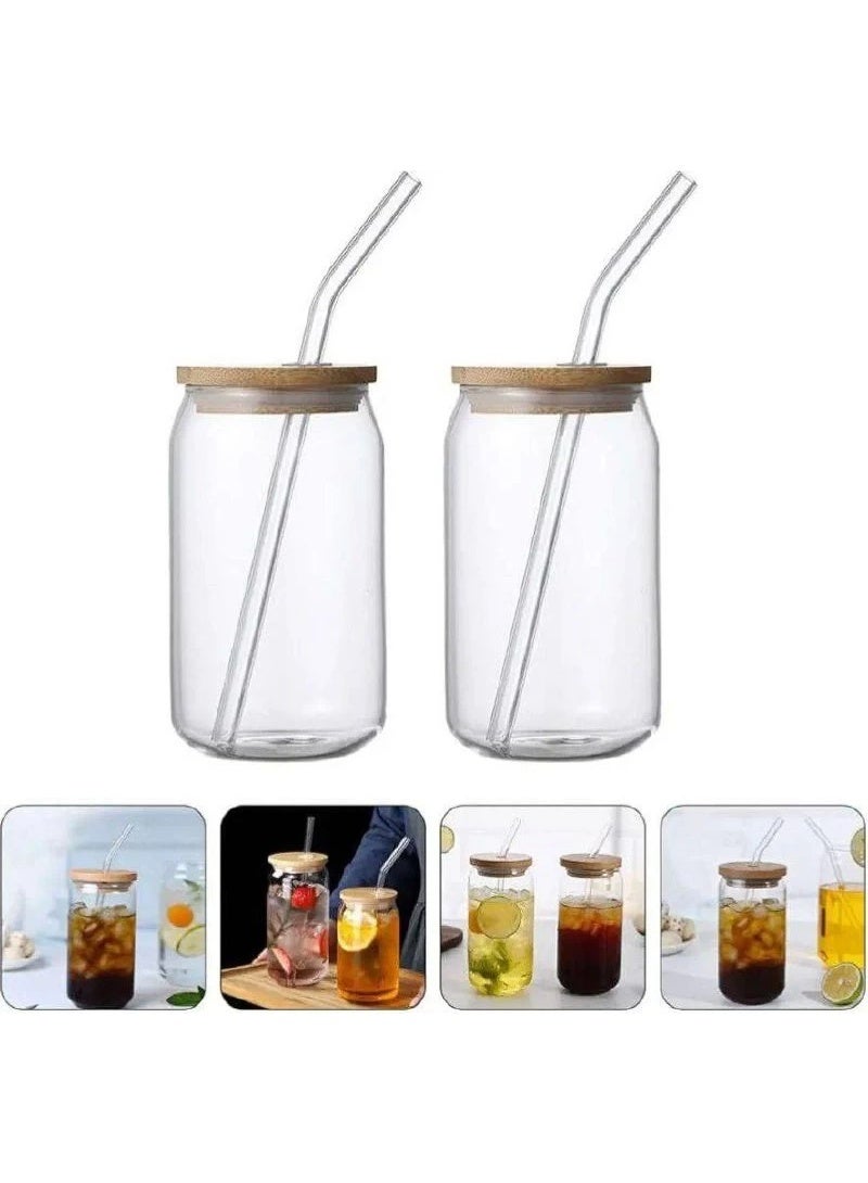 Pyrex Glass Coffee Jar with Wooden Lid and Straw – Heat & Cold Resistant, Reusable Drink Tumbler for Iced Coffee, Tea, and Smoothies  - Image 3