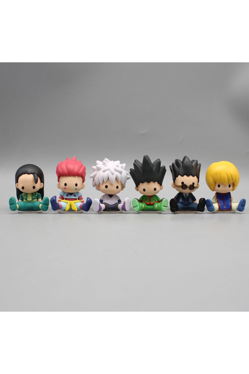 6pcs set 6cm 6pcs Set Anime Hunter X Hunter Gon·Freecss Killua Zoldyck Kurapika Action Figures Mini